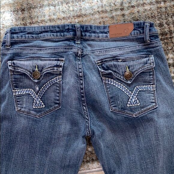 Vigoss Women’s Distressed Flare Jeans - Picture 5 of 8